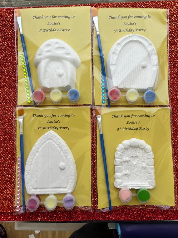 Fairy theme party bags for kids,paint your own fairy door, girls party bags,gifts for kids, kids party favours,crafts kids,fairy theme