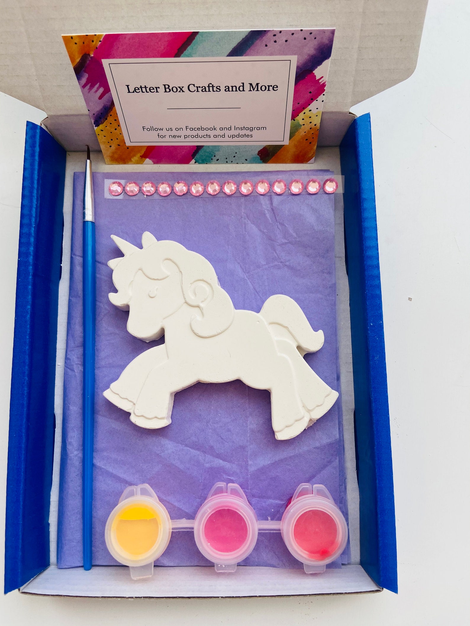 Unicorn painting kit mini craft kit craft box unicorn Etsy