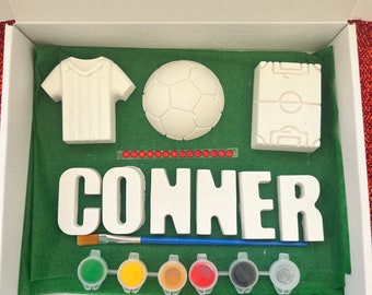 Football gift for kids,paint your own name, birthday gift for kids, personalised football gift,football event, boys birthday, Christmas gift