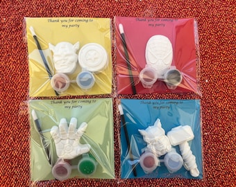 Superhero party bags ,Kids party bag fillers,personalised party bags, kids party favours , boys party, superhero, paint your own