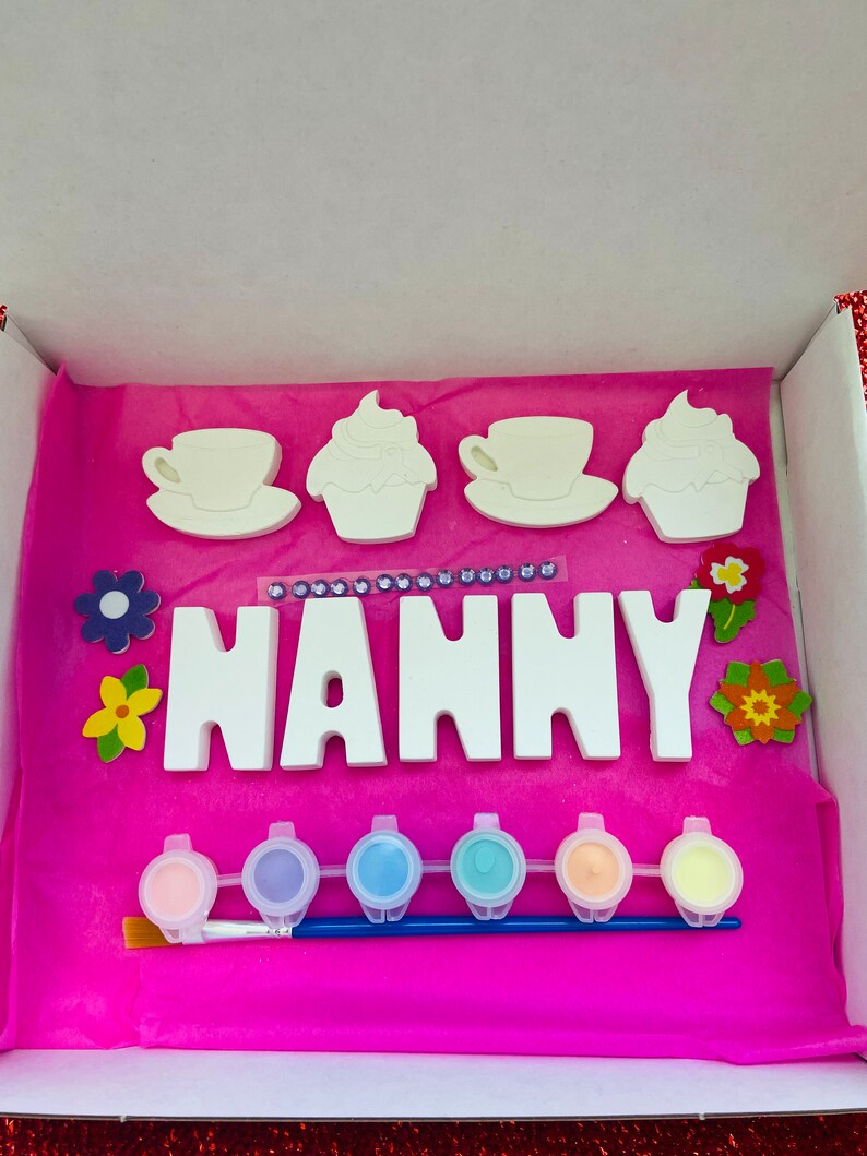 Mother’s Day craft box , Mother’s Day gift from children , gift for Nanny, gifts from children, personalised gift for Mother’s Day image 1