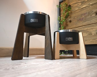 Soporte de comida para cuenco para perros YETI, alimentador de cuencos YETI elevado, soporte de comida elevado, RTIC - El cuenco no está incluido.