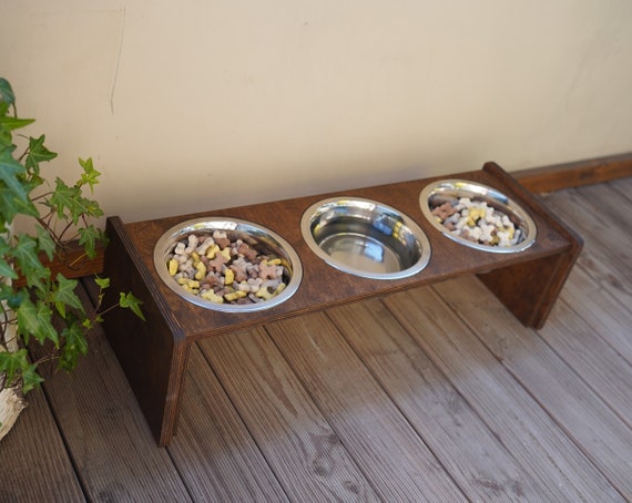 Raised Dog Bowls Stand, Elevated Dog Feeder, Dog Feeding Station, Custom  Double Large Dog Bowl Stand 1.6L or 6.8 Cups 