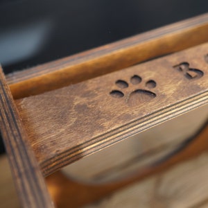 Raised Dog Bowls Stand with Name