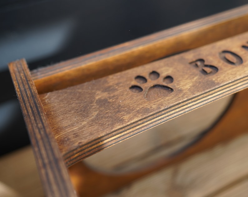 Raised Dog Bowls Stand with Name