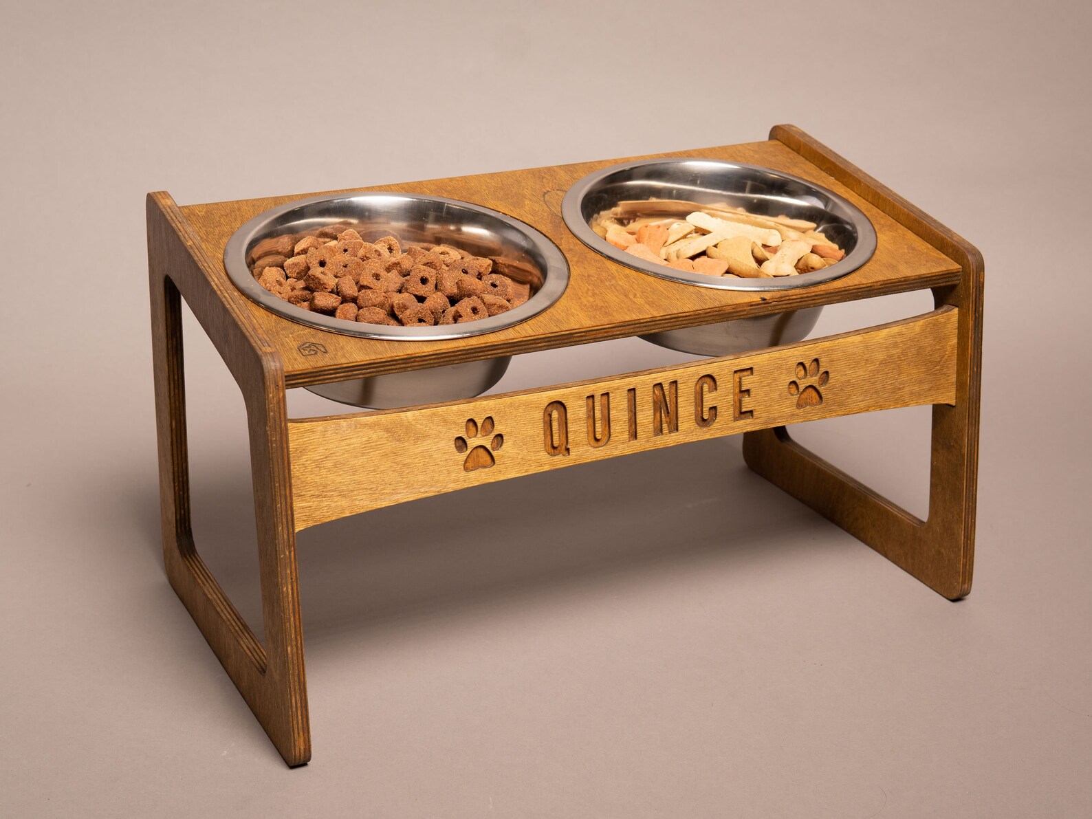 Double Elevated Dog Food Stand 1600ml / 56oz Raised Dog Etsy