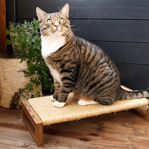 Modern Floor Cat Scratcher, Cat Sisal Horizontal Board, Cat Scratching Post - 56cm / 22in