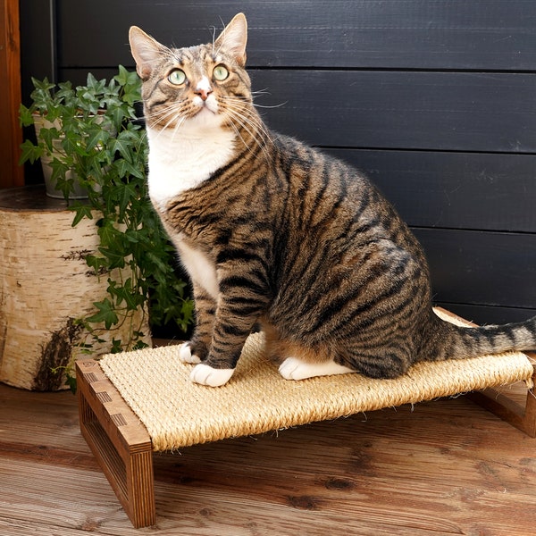 Modern Floor Cat Scratcher, Cat Sisal Horizontal Board, Cat Scratching Post - 56cm / 22in
