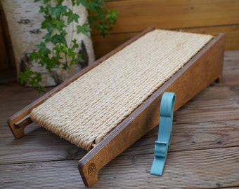 Cat Scratcher, Cat Sisal Board, Floor Tilted Scratching Board 53cm / 21in Long, Natural Materials, KARPO Pet Accessories, Cat Furniture