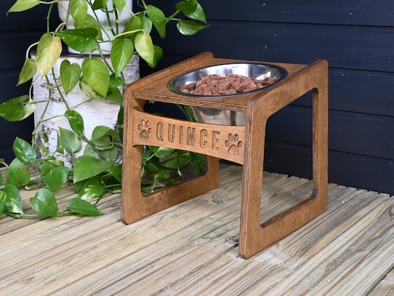 PROERR Single Dog Bowl Stand,Tall Dog Food Stand Adjustable Wide 7