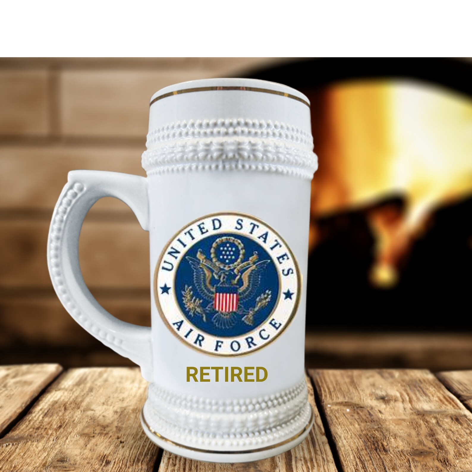 Personalized Military Beer Stein 22 ounce Ceramic Military Etsy