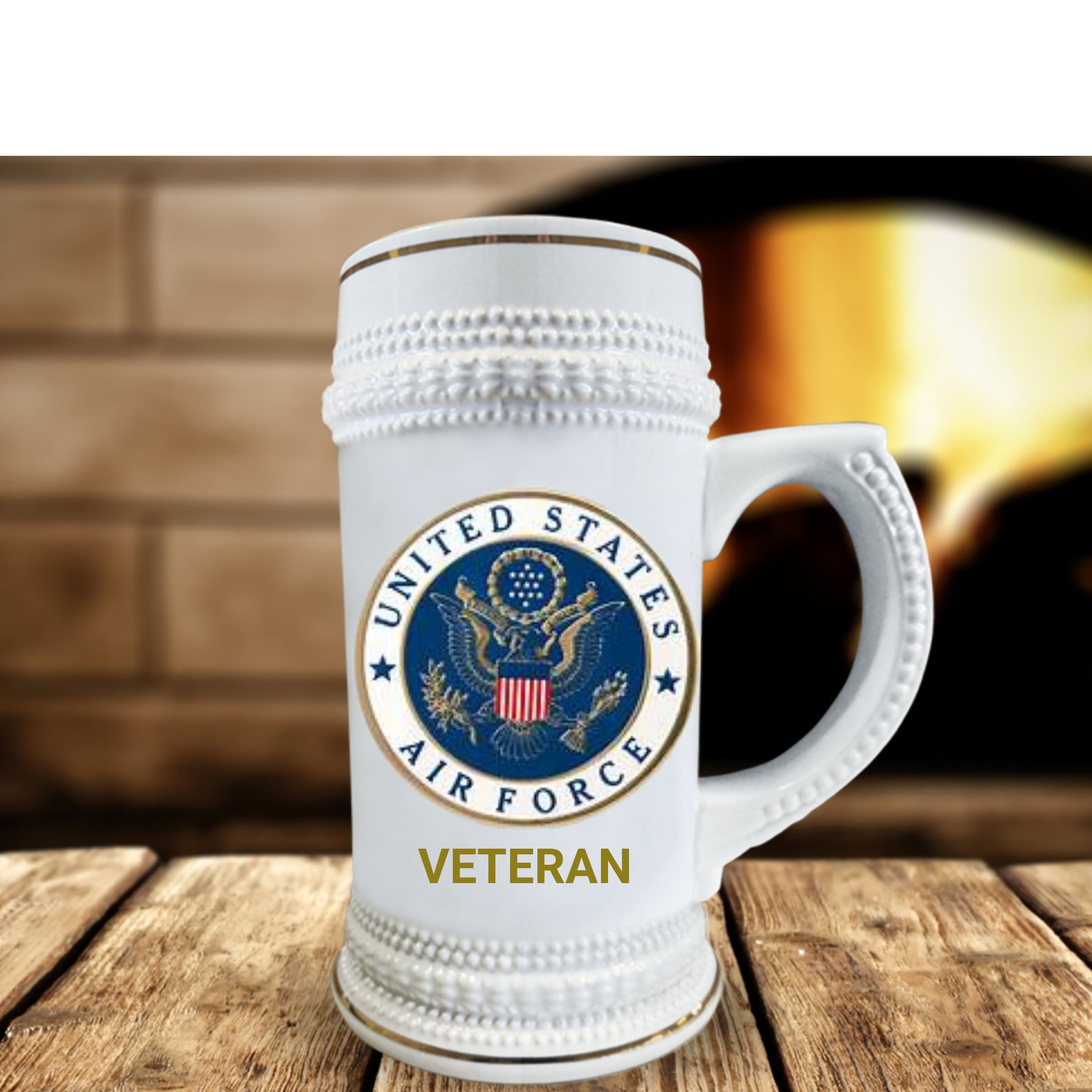 Personalized Military Beer Stein 22 ounce Ceramic Military Etsy