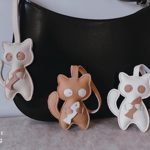 Cats Bag Charm Unique Bag Charm, Cute Key Chain, Handmade Bag Charm, Keychain Gift, Animal Keychain Animal Charm Handmade Gift Gift for Her