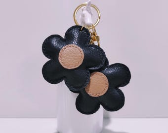 Handgefertigte Leder Blume Schlüsselanhänger: Taschenanhänger Geschenk