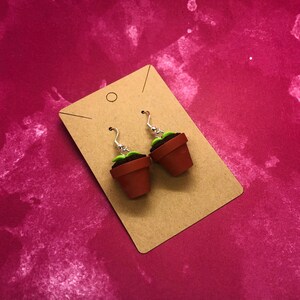 Potted Plant Earrings