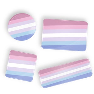 Bigender Bi Pride flag pin badge button or magnet LGBT lgbtq lgbtqi lgbtqia