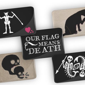 Unser Flag Means Death Pin Button Set, oder Magnete