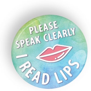 S'il vous plaît, parlez clairement, je lis le bouton ou l'aimant du badge à épingle à lèvres