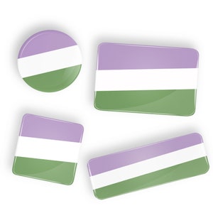 Genderqueer Gender Queer Queergender Pride Flag pin badge button or magnet LGBT lgbtq lgbtqi lgbtqia