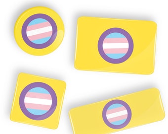 Intersex Trans Pride Flag pin badge button or magnet LGBT lgbtq lgbtqi lgbtqia