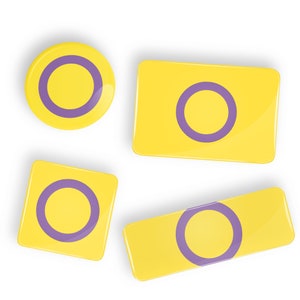 Intersex Pride Flag pin badge button or magnet LGBT lgbtq lgbtqi lgbtqia