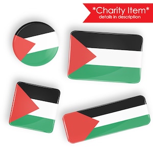 Palestine Nationality, Palestinian National Flag pin badge button or magnet