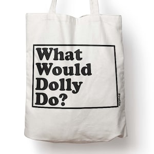 Dolly Parton natural heavy-duty canvas cotton tote bag shopper tote-bag