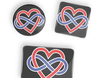 Polyamory Symbol pin badge button or magnet LGBT lgbtq lgbtqi lgbtqia