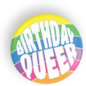 Przypinka lub magnes z okazji urodzin Queer