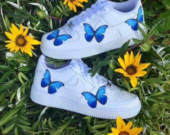 air force ones with butterflies