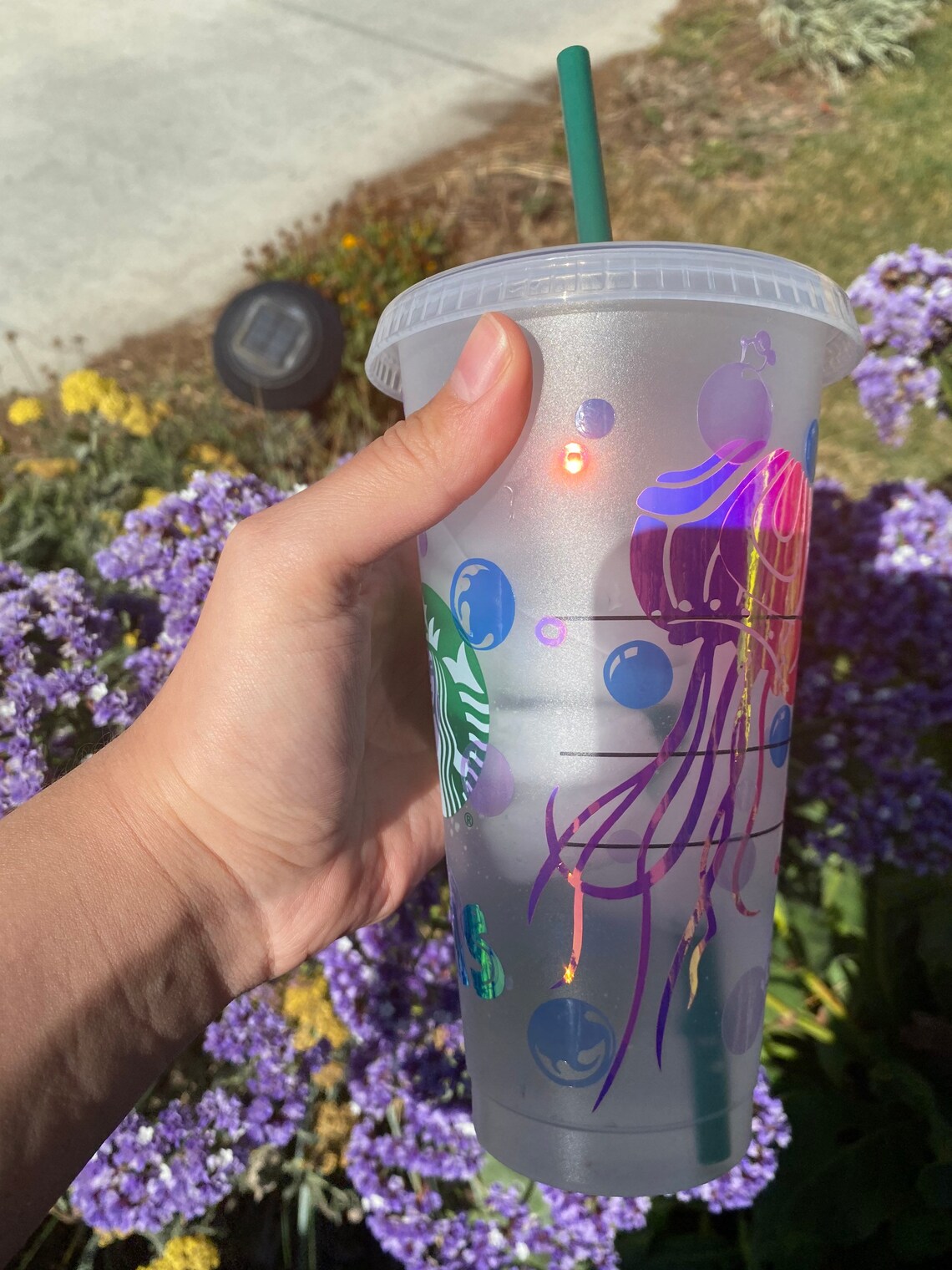 Jellyfish Cup With Color Changing Vinyl Etsy