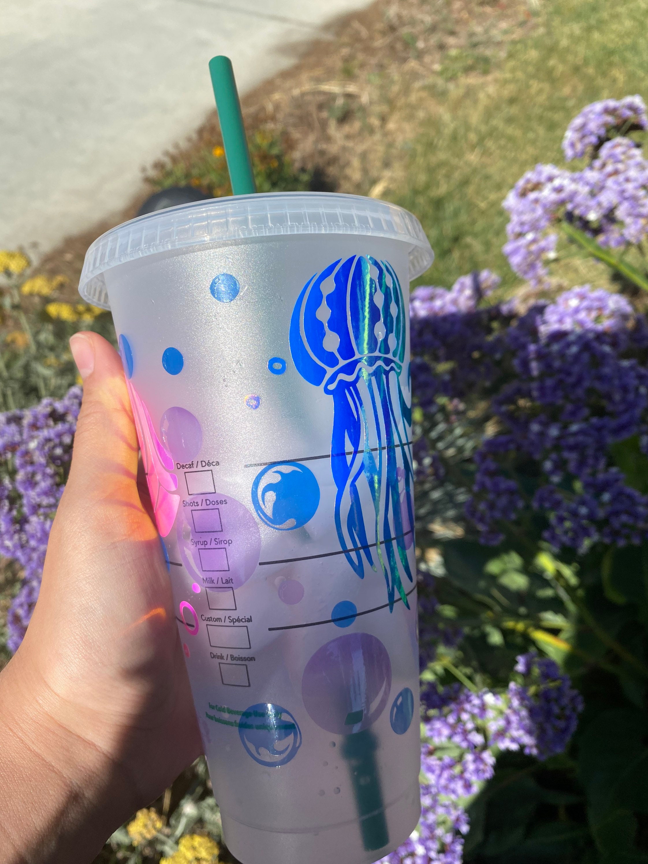 Jellyfish Cup With Color Changing Vinyl Etsy