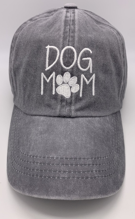 Dog Mom Hat, Dog Mom Baseball Hat, Grey Vintage Wash Cap, Christmas Gift Ideas, New Dog Mom, Dog Mama, Dog Lovers, Cute Dog Owner Apparel