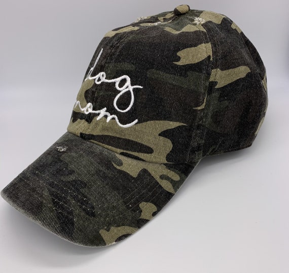 Camouflage Dog Mom Cap with Patches Dog Mom Patch Hats – Jamaican Me Crazy main image 2