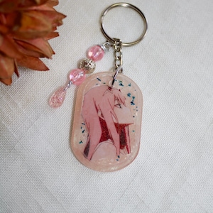 Chaveiro Zero Two Rosa