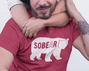 Sober Bear sober shirt, Daddy Bear T-shirt, Sobriety gift for men