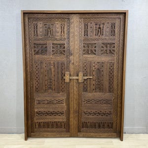 Custom Moroccan Door - Moroccan Double Door - Moroccan Traditional Door - Berber Door - Hand Carved Wood Door, Wooden Door, Home Improvement