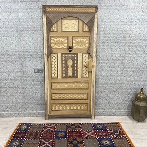 Authentic Moroccan Door, Berber Door, Walnut Wood, Interior Door, Custom Door, Free Shipping