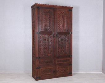 Custom moroccan wardrobe - Moroccan wardrobe - Moroccan dresser - berber wardrobe - Bedroom furniture - hand carved wardrobe - Old wardrobe