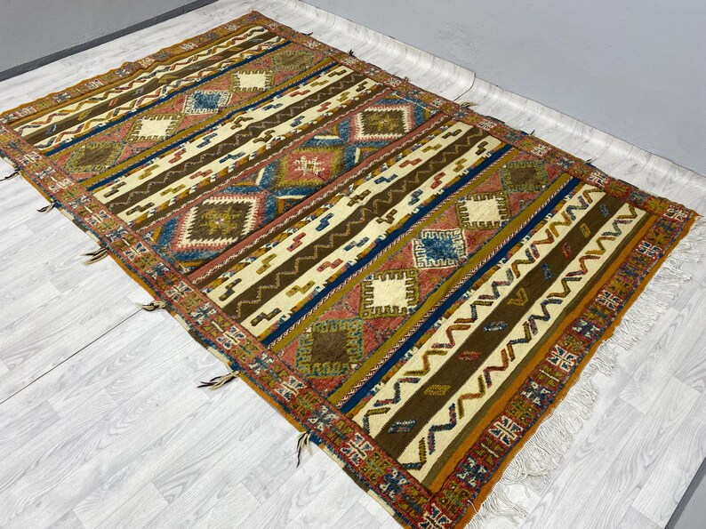Moroccan Berber Rug, Fabulous Glaoui Carpet, Bohemian Rug, Area Rug, 196x307 Cm, Home Decor