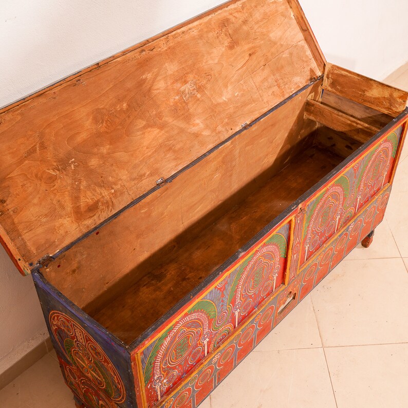 Lovely Moroccan cabinet, Vintage Berber cabinet, Woden Boxe, Home Furniture, Moroccan Berber Chest, Free Shipping, image 10