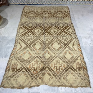 Tappeto Beniourain vintage e unico, tappeto berbero marocchino, ( 189 x 324 Cm )