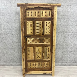 Marokkanische Berbertür, Berbertüren, Boho-Tür, traditionelle Berbertür, 38,6 x 79,1 Zoll, kostenloser Versand