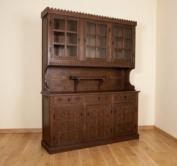 brown dresser with hutch Fantastic Timber and Buffet Dresser, Wooden Hutch design, Dining Room Decor, Moroccan Cabinet, Custom Buffet and Hutch Under Mount Soft Close Size:US 5 / EU 36 Drawer muumuu 12 comfortable, flattering Summer