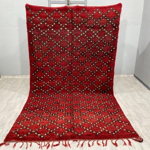 Moroccan Boujaad Rug, Soft Berber rug, Old Boujaad Carpet, Home decor, Free shipping ( 185 x 310 CM )