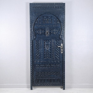 Unique Berber Blue Door, Moroccan Door, Blue Door, Entry Door, Custom Door, Free Shipping