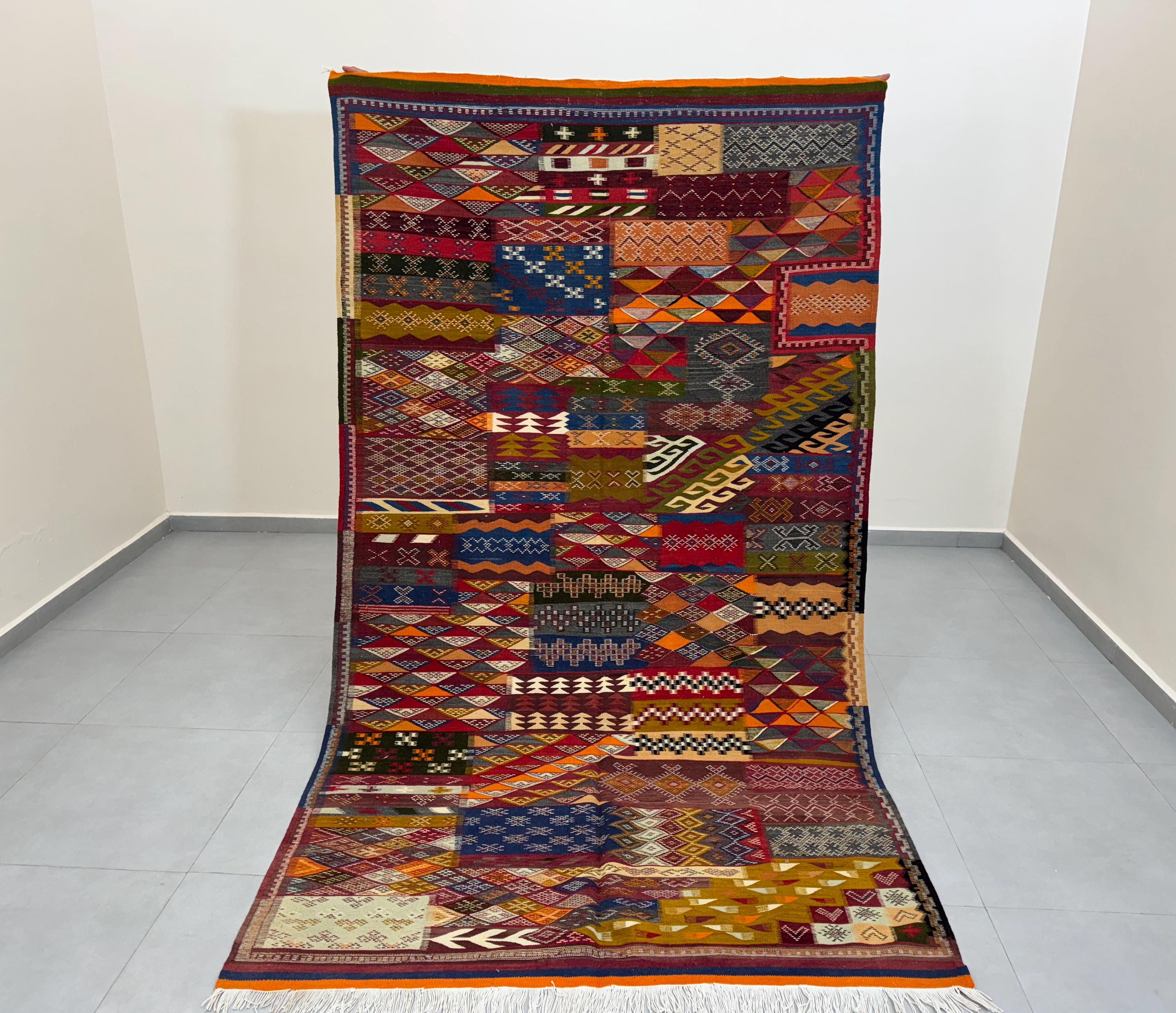 【値下げしました】キリム (モロッコ製) 素晴らしいモロッコのキリム（153 x 267 cm） - Etsy 日本