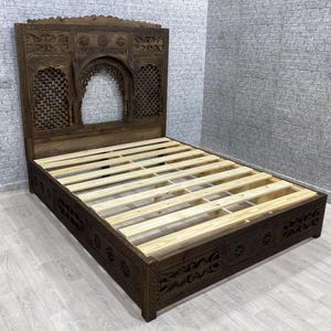 Fabulous Traditional Frame Bed, Moroccan Bed, Custom Frame Bed, Handmade Berber Bed, Bedroom Furniture, Free Shipping