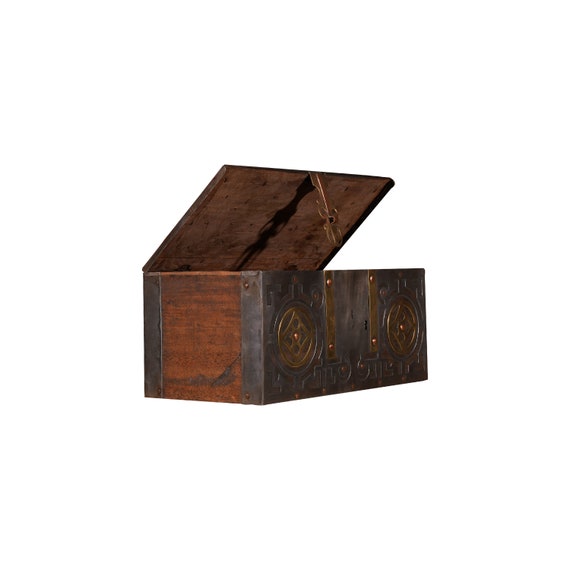 Small Moroccan Box, Vintage wooden Box, Jewelry Box, 20 cm ( H ) X 40 cm ( W ) X 20 cm ( D ), Free Shipping