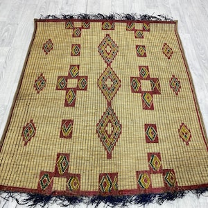 Fantastic Tuareg Mat, Multi Colors Rug, Rug for Living room, Interior Designer, ( 109 x 126 CM )